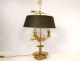 Hot water bottle lamp 3 Empire gilded bronze eagle heads palmettes nineteenth