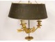 Hot water bottle lamp 3 Empire gilded bronze eagle heads palmettes nineteenth