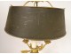 Hot water bottle lamp 3 Empire gilded bronze eagle heads palmettes nineteenth