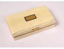 18K solid gold ivory box snuffbox with bull hallmark early 19th century