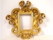 Italian frame carved gilded wood foliage rockery Italy eighteenth century