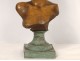 Bronze sculpture Villanis bust woman Creole founder Blot Art Nouveau nineteenth