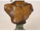 Bronze sculpture Villanis bust woman Creole founder Blot Art Nouveau nineteenth