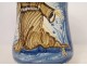 Albarello earthenware pharmacy pot Italy Saint Francis Assisi XVIIIth