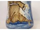 Albarello earthenware pharmacy pot Italy Saint Francis Assisi XVIIIth