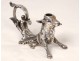 Table lighter countertop cigar lighter silvered bronze bull nineteenth century