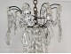 Chandelier 10 lights bronze black patina crystal pendants nineteenth century garlands