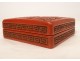 Small box cinnabar lacquer China bird phoenix dragons nineteenth century