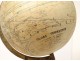 Terrestrial globe world map Geographer Forest rue Buci Paris wood XIXth century