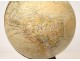Terrestrial globe world map Geographer Forest rue Buci Paris wood XIXth century