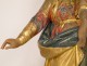 Statue sculpture Virgin and Child Jesus polychrome gilded wood Italy XIXth