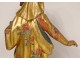 Statue sculpture Virgin and Child Jesus polychrome gilded wood Italy XIXth