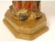 Statue sculpture Virgin and Child Jesus polychrome gilded wood Italy XIXth