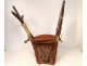 Camel saddle Tamzak Touareg Niger region Aïr wood leather whip late nineteenth