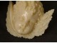 Small ivory Dieppe 19th century cradle angel head sculpture