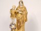 Virgin of Marseille Santibelli terracotta Child Jesus globe nineteenth century