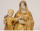 Virgin of Marseille Santibelli terracotta Child Jesus globe nineteenth century