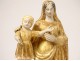 Virgin of Marseille Santibelli terracotta Child Jesus globe nineteenth century