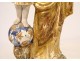 Virgin of Marseille Santibelli terracotta Child Jesus globe nineteenth century