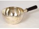 Large solid silver saucepan Minerva ebony handle PB 1149gr XIXth century