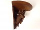 Small carved wood wall console Black Forest chamois foliage nineteenth