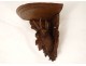 Small carved wood wall console Black Forest chamois foliage nineteenth
