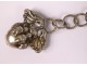 Sterling silver cape tie Old man lion griffin paws 25.42gr XIXth