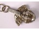 Sterling silver cape tie Old man lion griffin paws 25.42gr XIXth