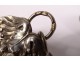 Sterling silver cape tie Old man lion griffin paws 25.42gr XIXth