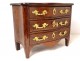 Small chest of drawers Regency mastery in purple wood marquetry stamped 18th