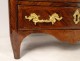 Small chest of drawers Regency mastery in purple wood marquetry stamped 18th