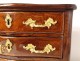 Small chest of drawers Regency mastery in purple wood marquetry stamped 18th