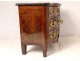 Small chest of drawers Regency mastery in purple wood marquetry stamped 18th