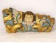 Element decoration altarpiece carved gilded polychrome head angel XVIIth