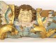 Element decoration altarpiece carved gilded polychrome head angel XVIIth