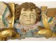 Element decoration altarpiece carved gilded polychrome head angel XVIIth