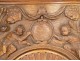 Large carved wood decoration panel cherub cherub eighteenth shell