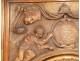 Large carved wood decoration panel cherub cherub eighteenth shell