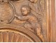 Large carved wood decoration panel cherub cherub eighteenth shell