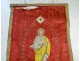 Processional banner Christ Virgin Mary embroidery thread gold silver XIXth