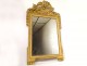 Large Louis XVI mirror carved gilded wood birds quiver torch XVIIIth