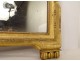 Large Louis XVI mirror carved gilded wood birds quiver torch XVIIIth