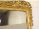 Large Louis XVI mirror carved gilded wood birds quiver torch XVIIIth