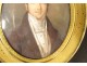 Pair miniatures J. Lecourt portraits noble bourgeois couple Boulogne nineteenth