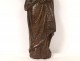Small sculpture statuette wood carved character Saint Peter XVII