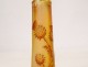 Small vase soliflore paste glass Daum Nancy flowers thistles Art Nouveau XIXth