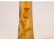 Small vase soliflore paste glass Daum Nancy flowers thistles Art Nouveau XIXth
