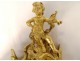 Louis XV alcove cartel gilded bronze rockery flowers Cupid shell nineteenth