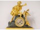 Restoration clock gilt bronze Christopher Columbus America XIXth century