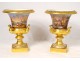 Pair of Medici vases porcelain Paris landscapes marine Louis-Philippe XIXth